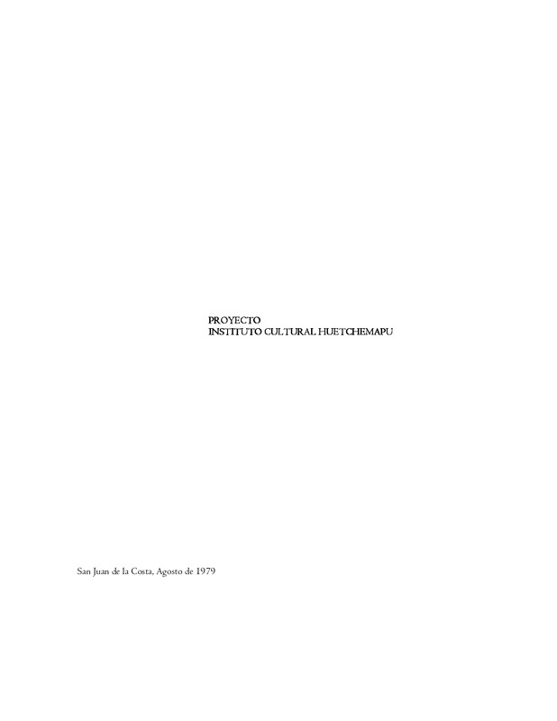 Proyecto Instituto Cultural Huetchemapu